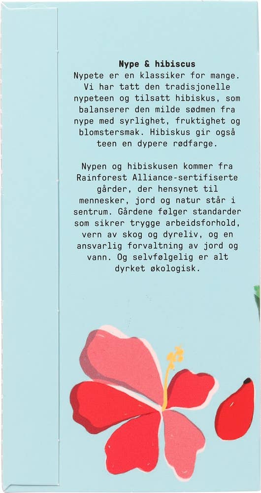 Kolonihagen Økologisk nype- og hibiskuste 20 poser