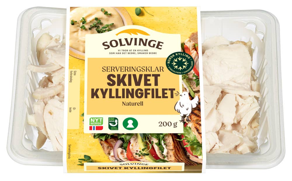Skivet kyllingfilet Naturell, 200 g