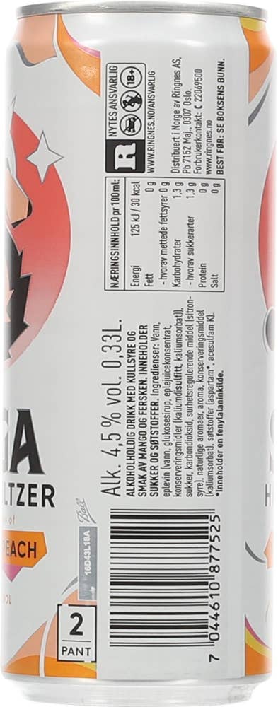 SAGA Hard Seltzer Mango & Peach