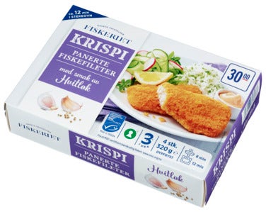 Fiskeriet Panert Fiskefilet Med Hvitløk