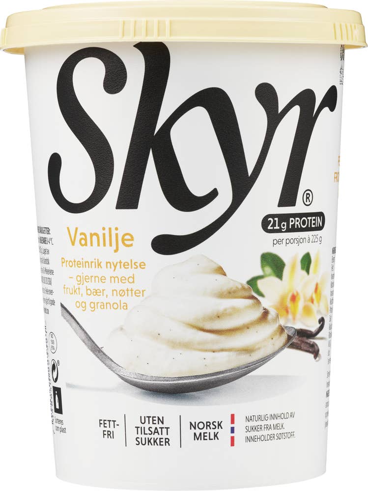 Q SKYR® proteinyoghurt vanilje Fettfri og laktoseredusert