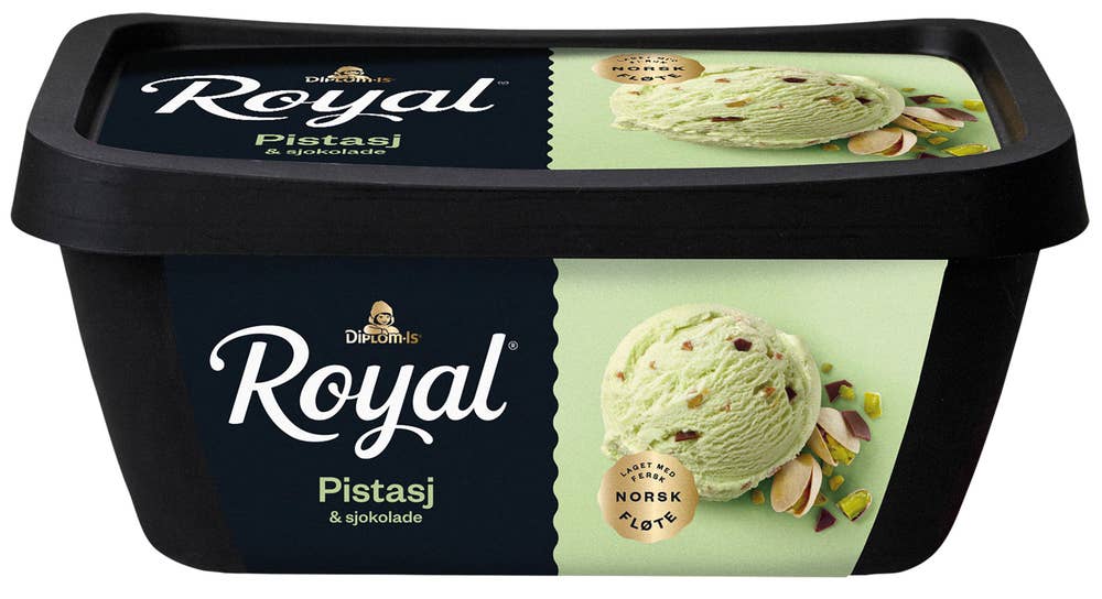 Diplom-is Royal pistasj & sjokolade