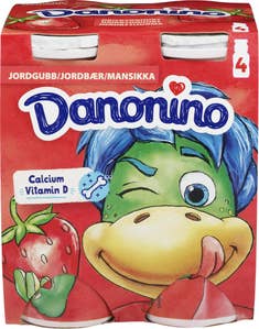 Danonino Drikkeyoghurt Jordbær 4x100g