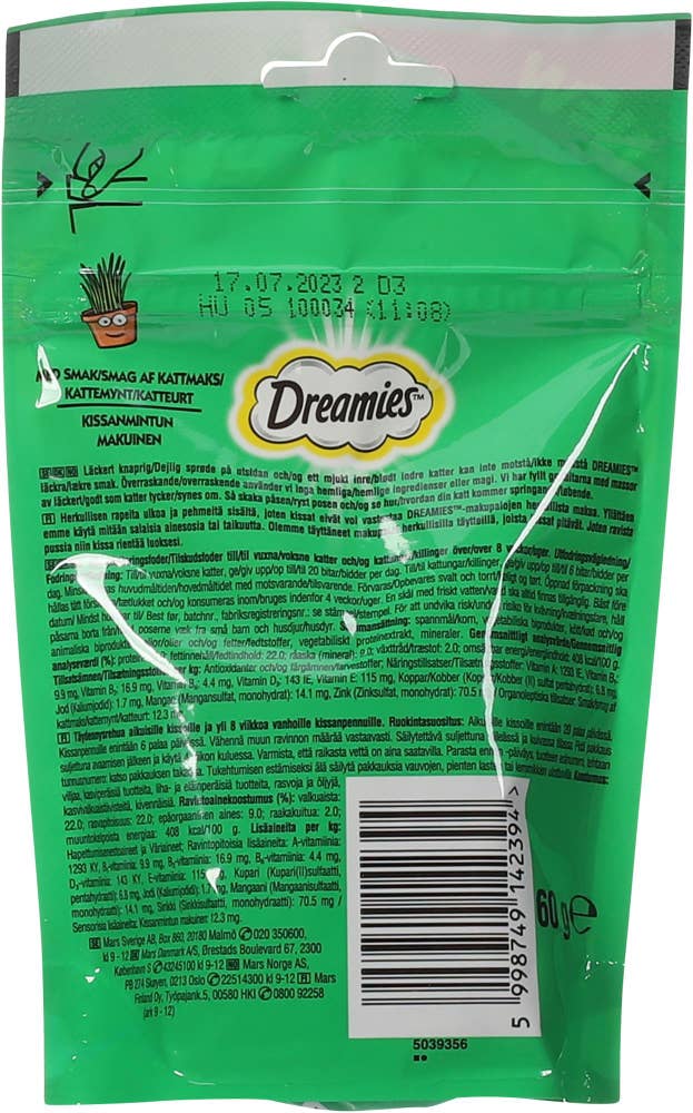 Dreamies Kattesnacks med kattemynte