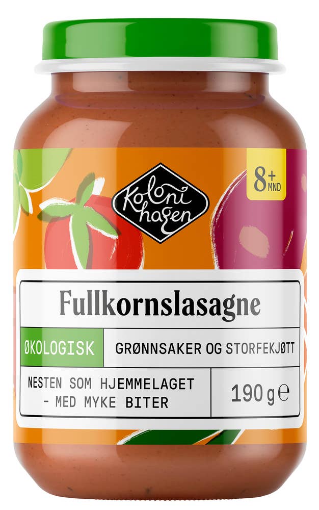 Kolonihagen Fullkornslasagne Fra 8 mnd