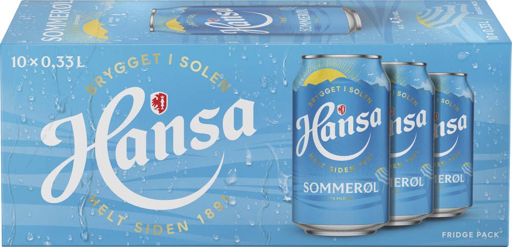 Hansa Sommerøl Fridgepack 10 x 0,33L