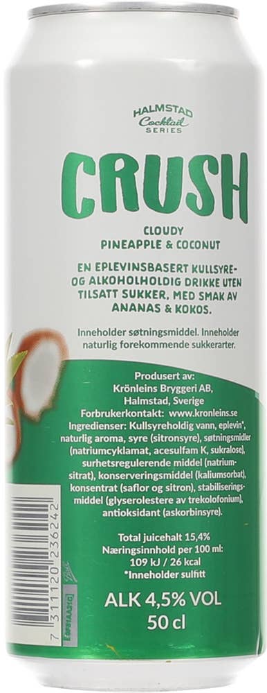 Halmstad Crush Cloudy Pineapple & Coconut