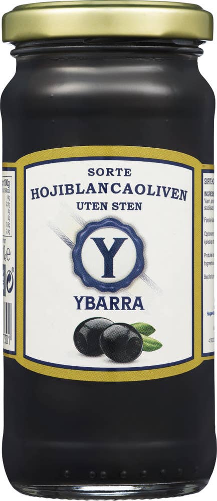 Ybarra Sorte oliven Uten sten