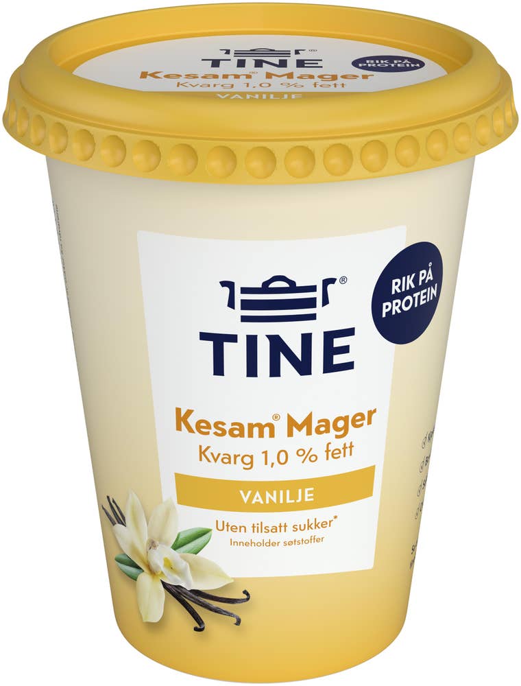 TINE Kesam mager vanilje Uten Tilsatt Sukker