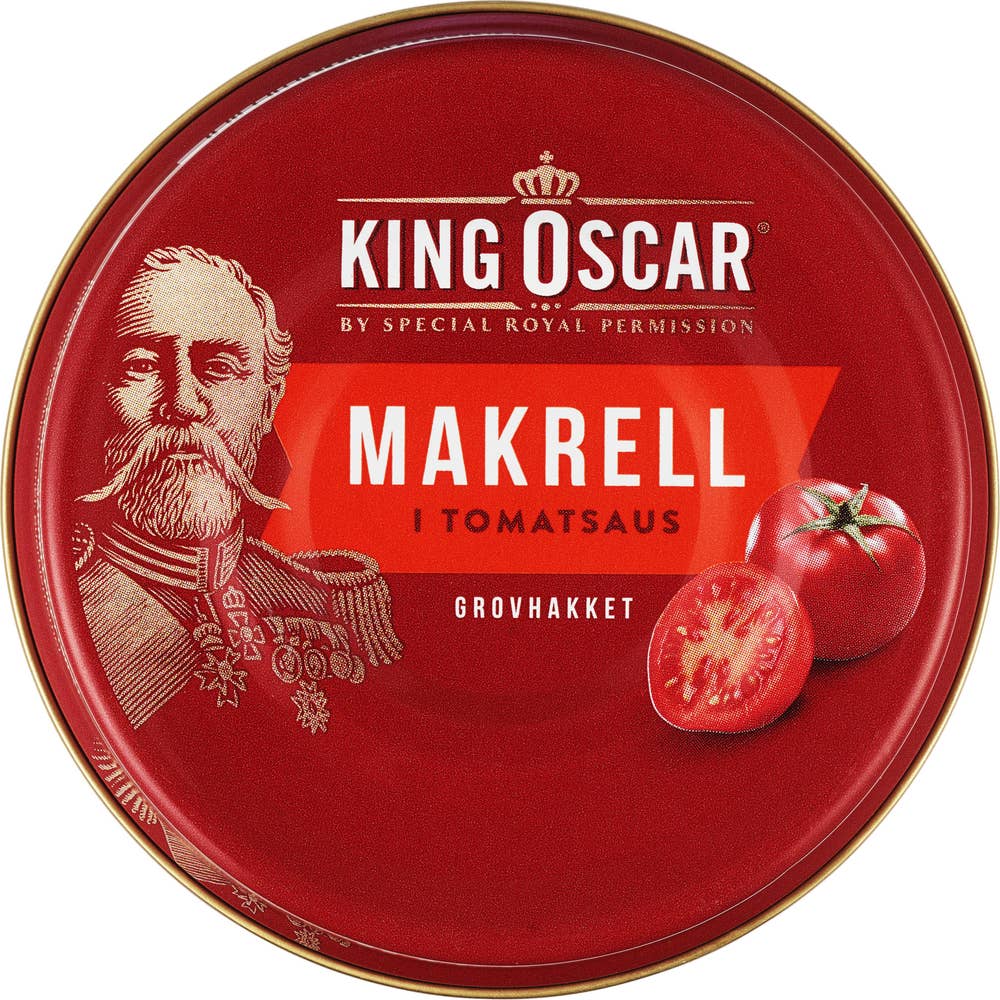 King Oscar Makrell i tomatsaus Grovrevet