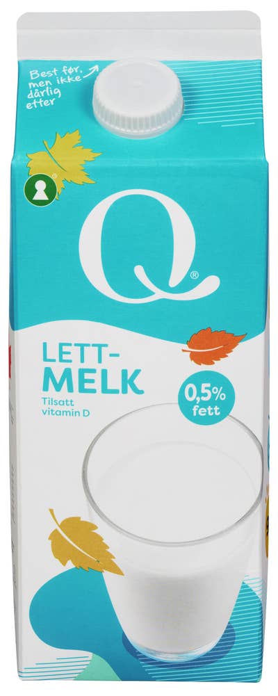 Q Melk Lett 0,5%, 1,75 l