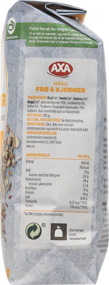 Axa Müsli med frø og kjerner