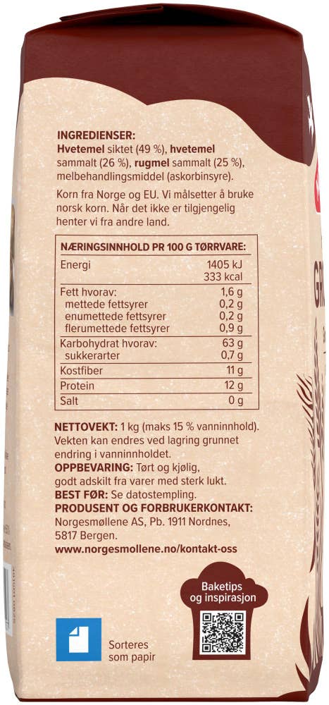 Norgesmøllene Grovbakstmel