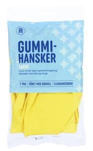 R Gummihansker Large, 2 par