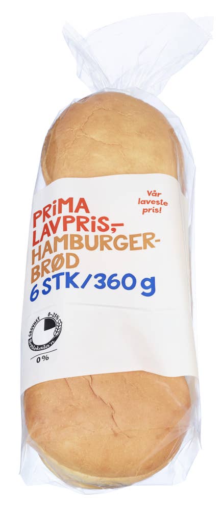 Hamburgerbrød 6 stk, 360 g