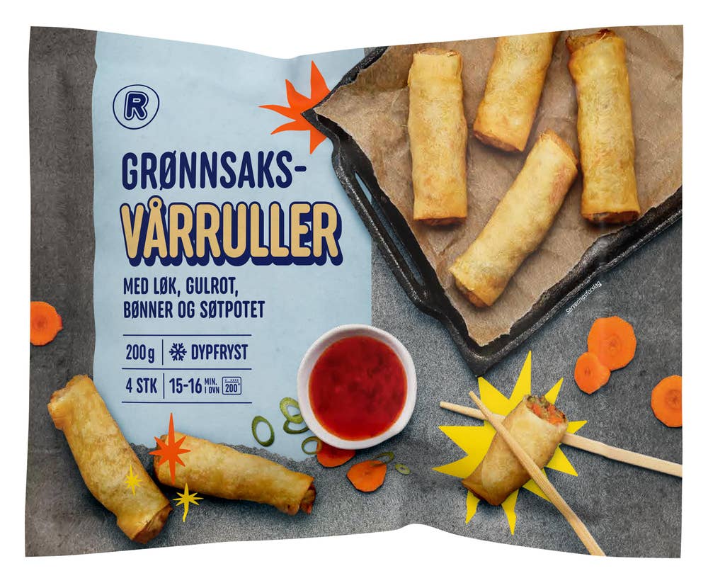 R Grønnsaks-vårruller 4 stk
