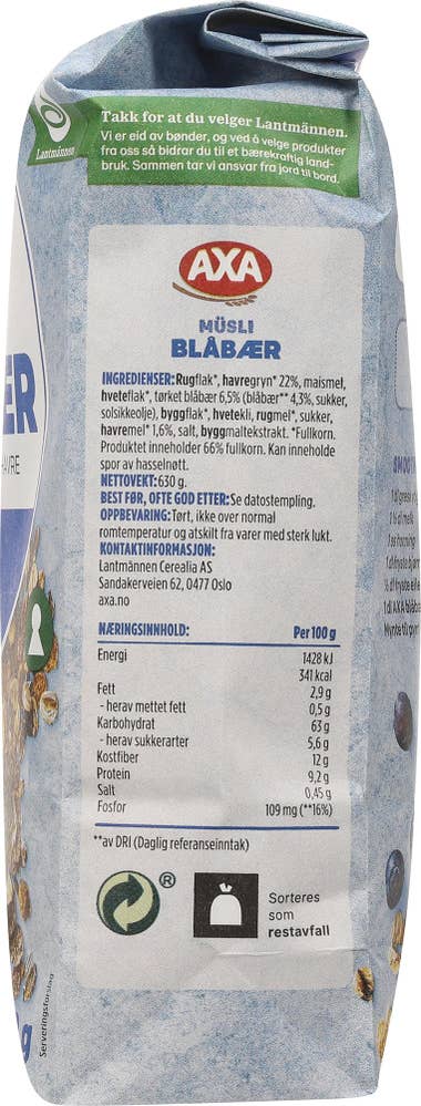 Axa Blåbærmüsli