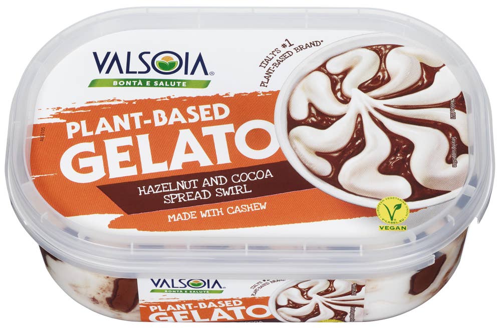 Valsoia Gelato Hasselnøtt og sjokolade