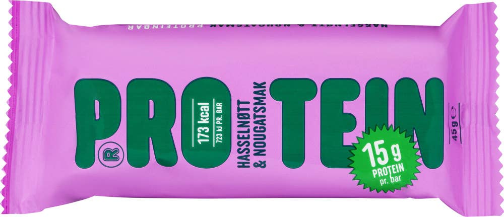 R Proteinbar Nougat & hasselnøtt