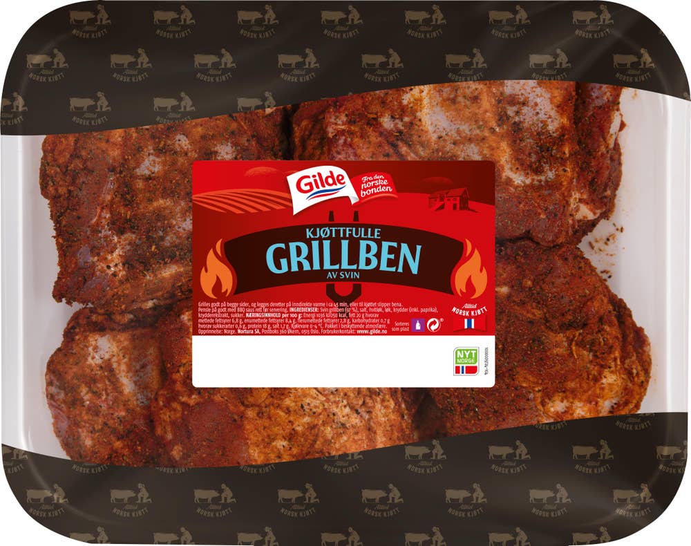 Gilde Kjøttfulle grillben av svin krydret