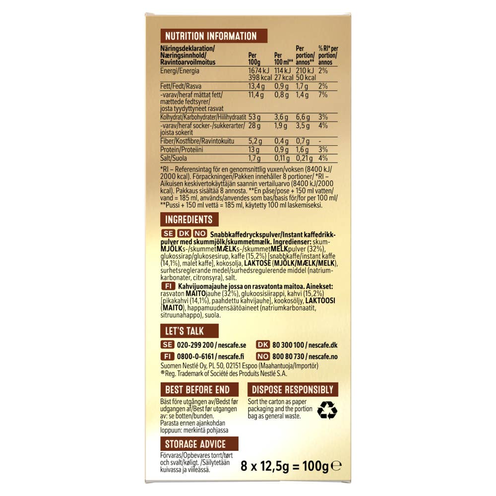 Nescafé Cappuccino 8 poser