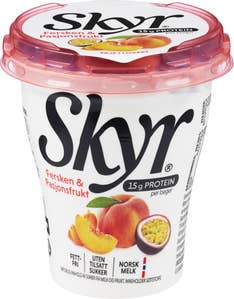 Q SKYR® fersken og pasjonsfrukt