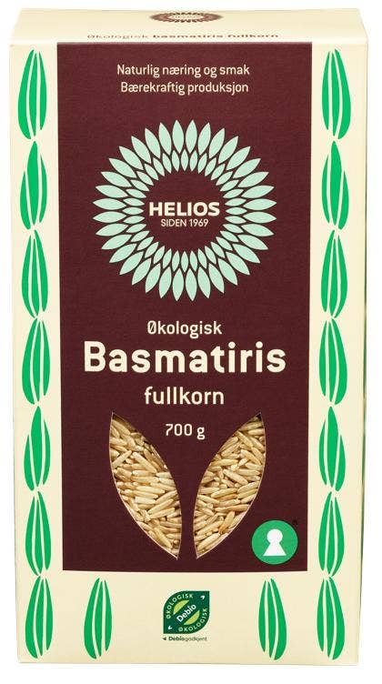 Helios Basmatiris Fullkorn Økologisk