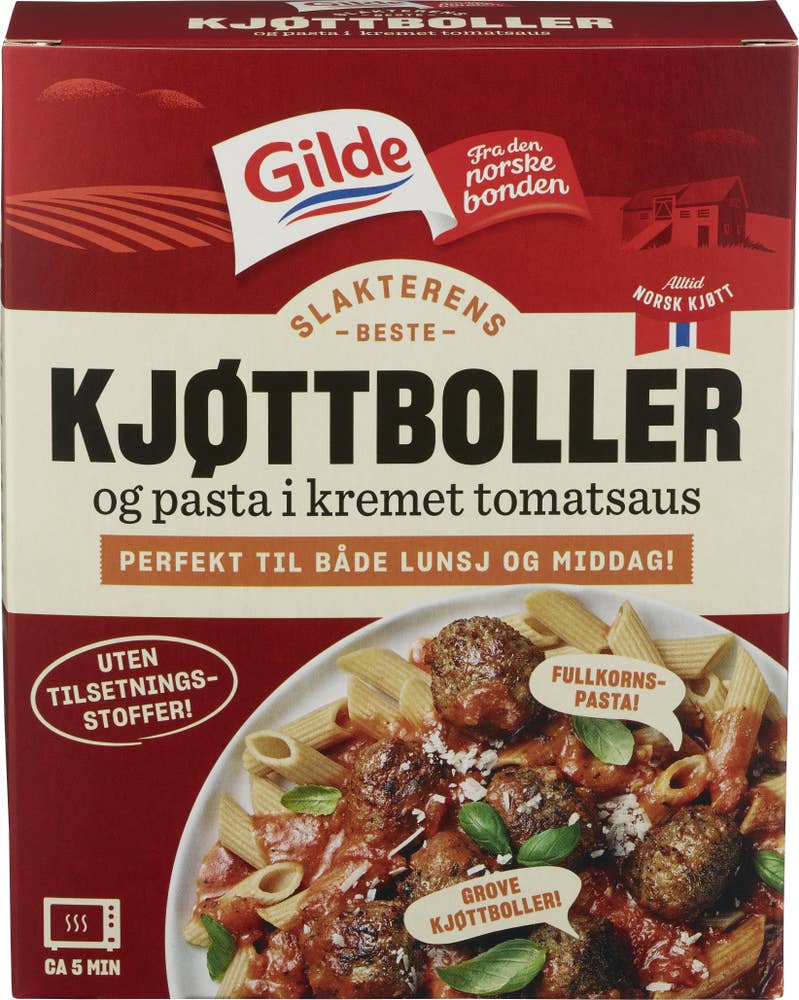 Gilde Kjøttboller & pasta i tomatsaus