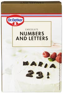 Dr. Oetker Bokstaver og tall i sjokolade