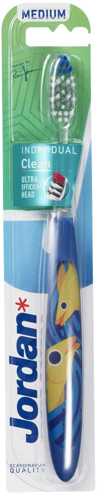 Jordan Tannbørste Individual Clean Medium, Assortert variant