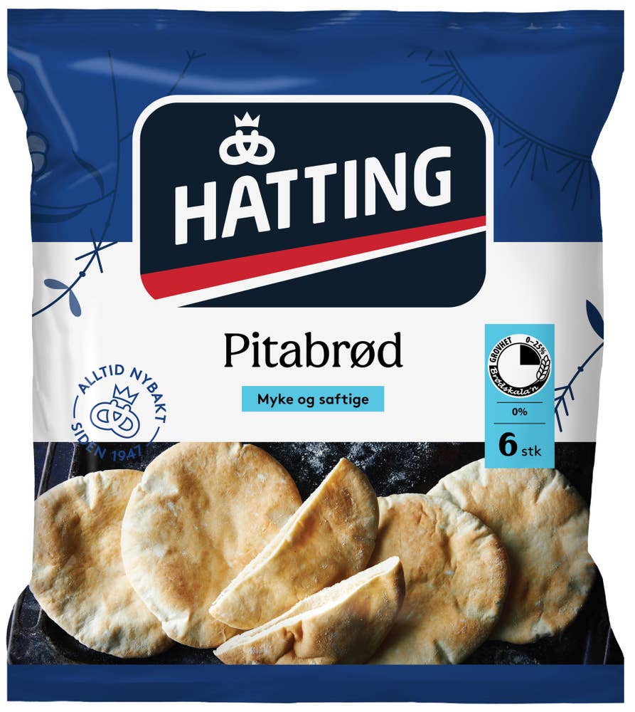 Hatting Pitabrød Fine, 6stk