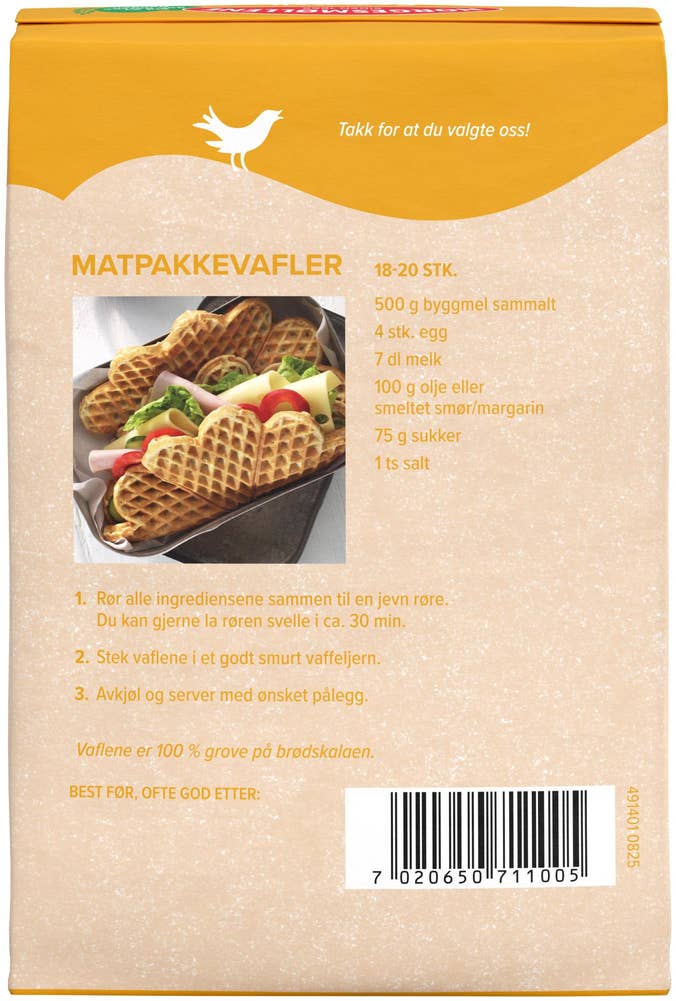 Norgesmøllene Sammalt byggmel