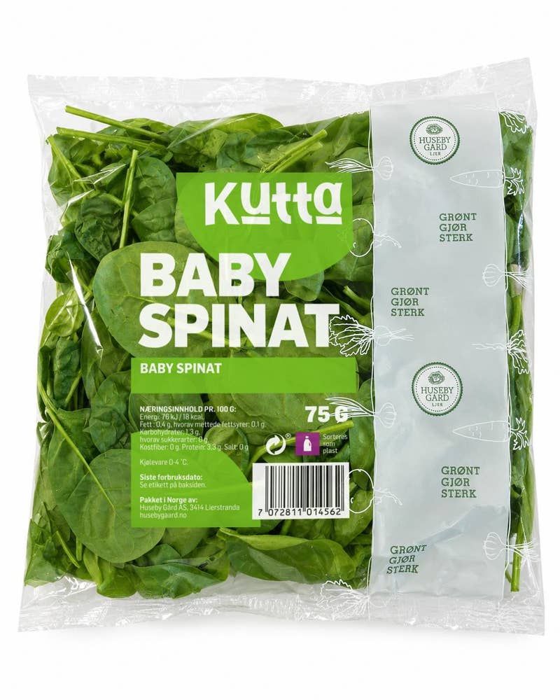 KUTTA Babyspinat vasket 75 g