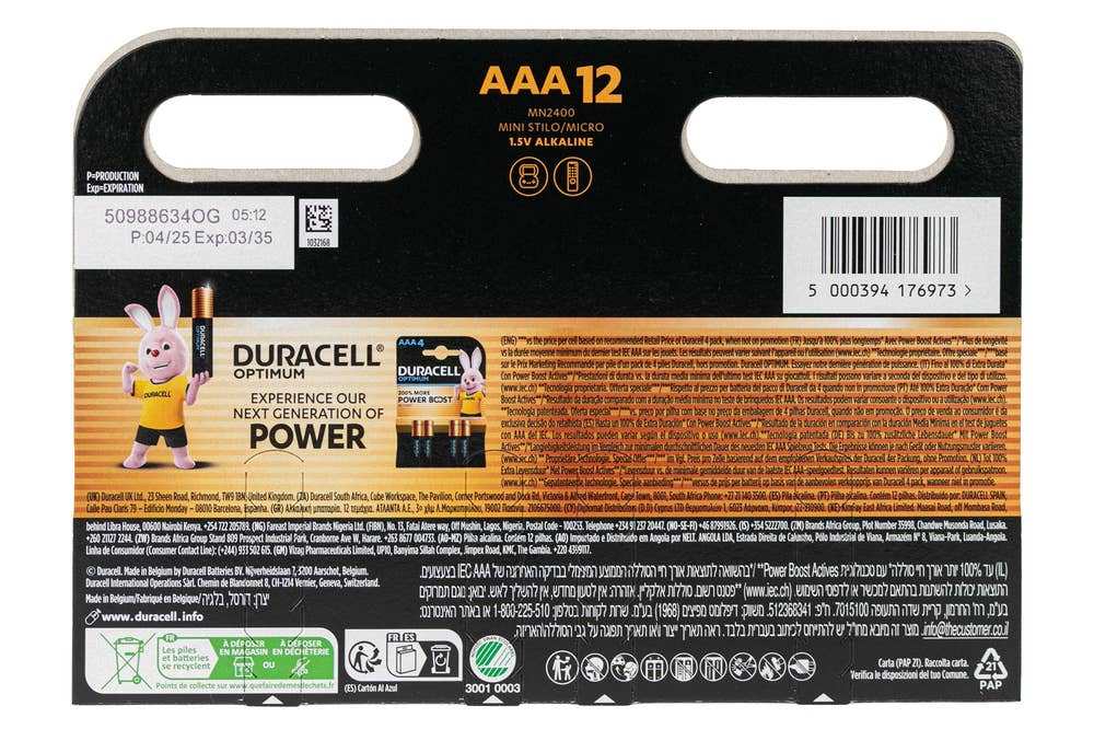 Duracell Plus boost AAA Alkaliske, 12 stk