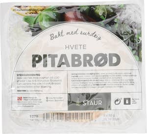 Staur Fjellbakeri Pitabrød hvete, ca 15 cm 5 stk