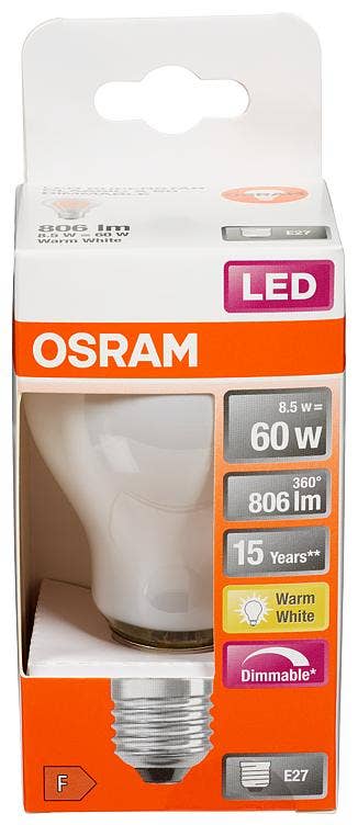 Osram Led Superstar Cl A GL FR 60 Matt E27 Dim