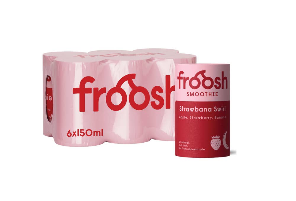 Froosh Smoothie Strawbanana swirl 6 x 150ml, Apple, strawberry & banana