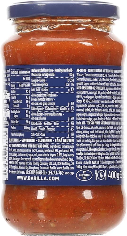 Barilla Pastasaus bolognese