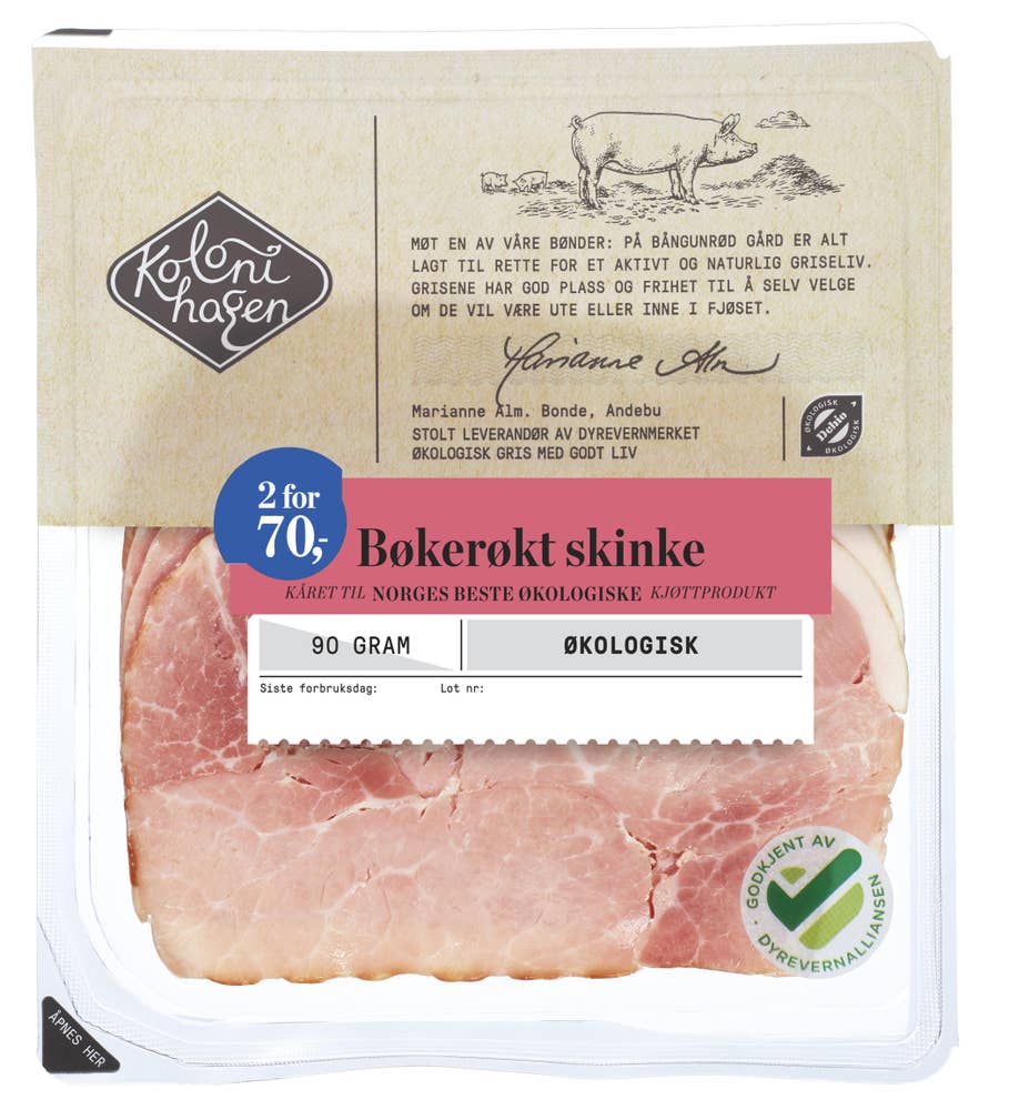 Kolonihagen Bøkerøkt Skinke Økologisk