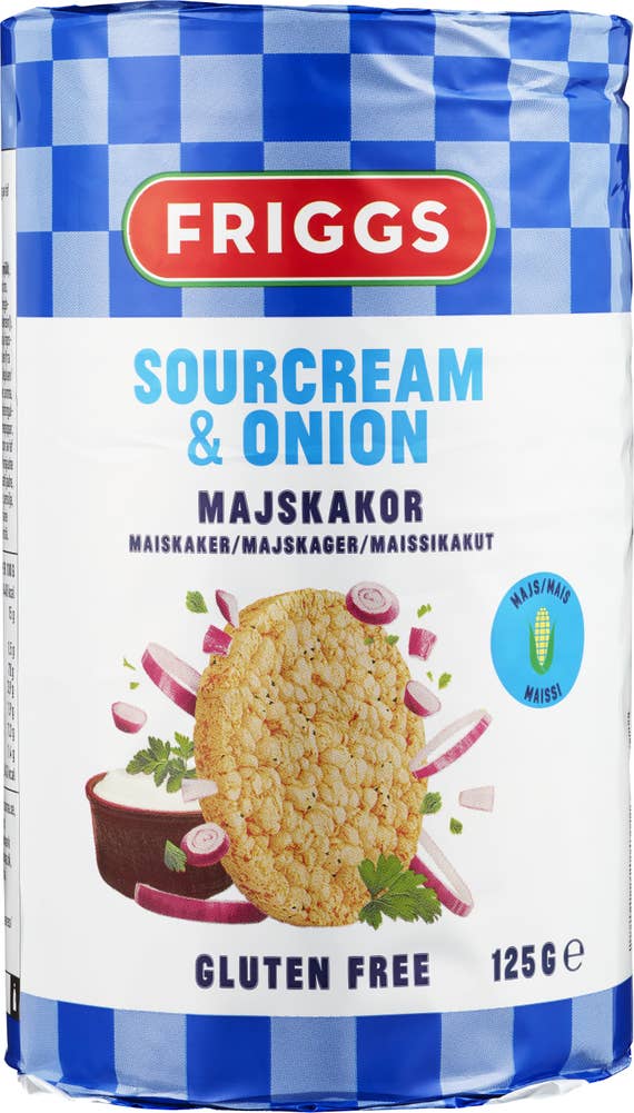 Friggs Glutenfrie maiskaker sourcream & onion
