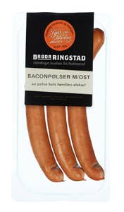 Brødr Ringstad Baconpølser med ost