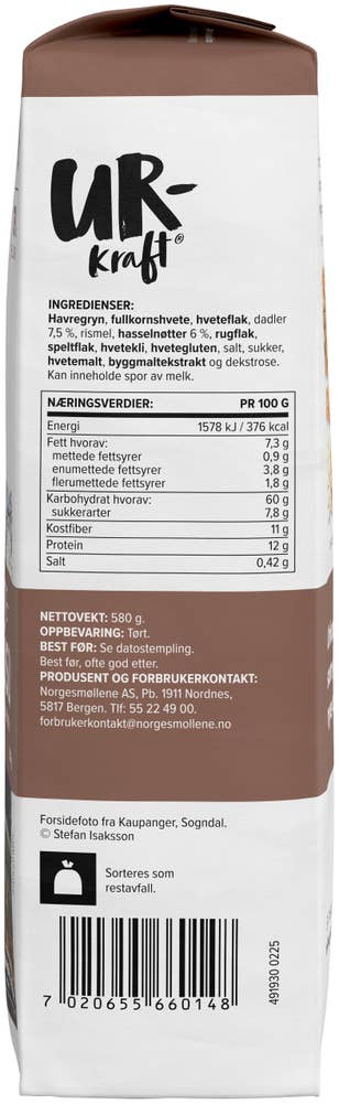Urkraft Nøttemüsli Røstede hasselnøtter og dadler