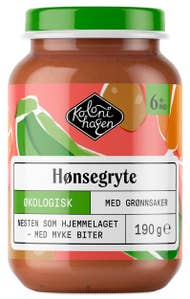 Kolonihagen Hønsegryte med grønnsaker Fra 6 mnd