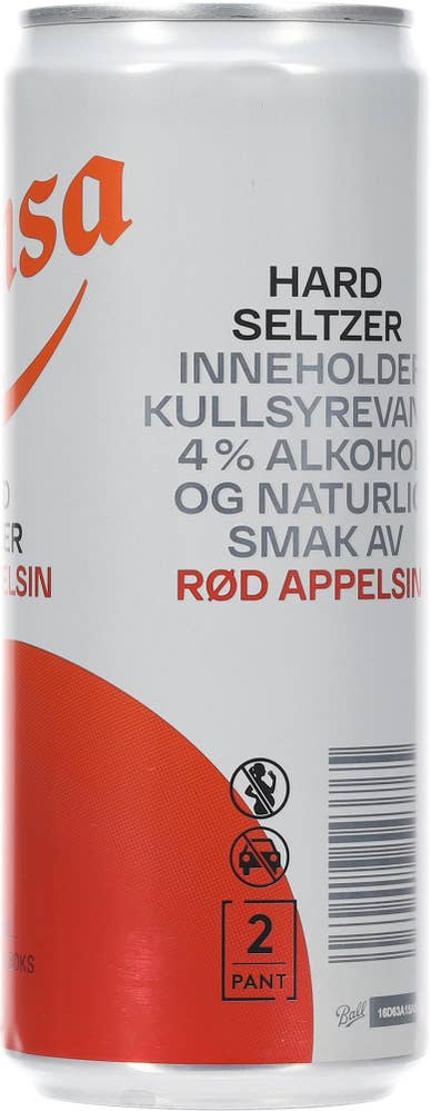 Hansa Hard seltzer Rød appelsin