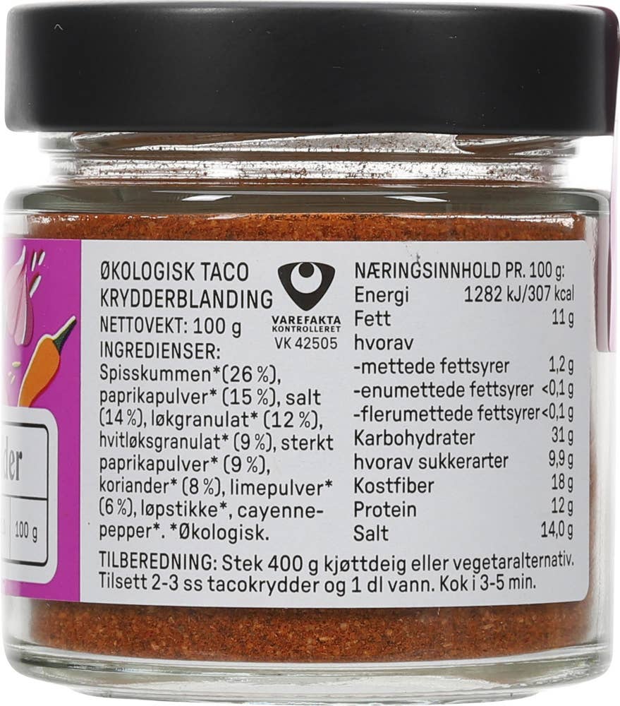 Kolonihagen Økologisk tacokrydder Mild