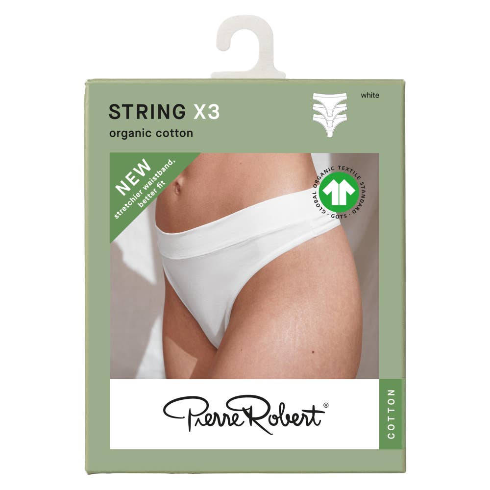 Pierre-Robert¤PR Stringtruser i bomull Hvit, str. L
