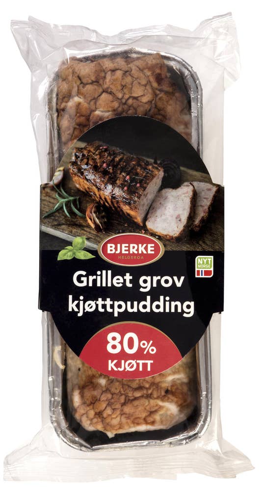 Bjerke Spekemat Grillet grov kjøttpudding 80% kjøtt