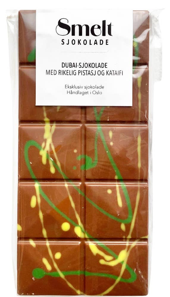 Smelt Dubai stor sjokoladeplate