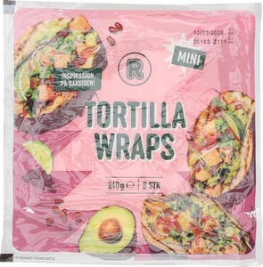R Mini tortilla hvete 8stk, 15cm