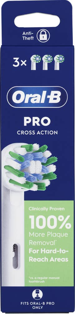 Oral-b Tannbørstehoder Pro cross action 3 stk
